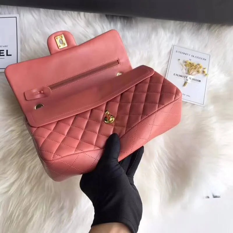 Lambskin Leather Flap Bag V41630