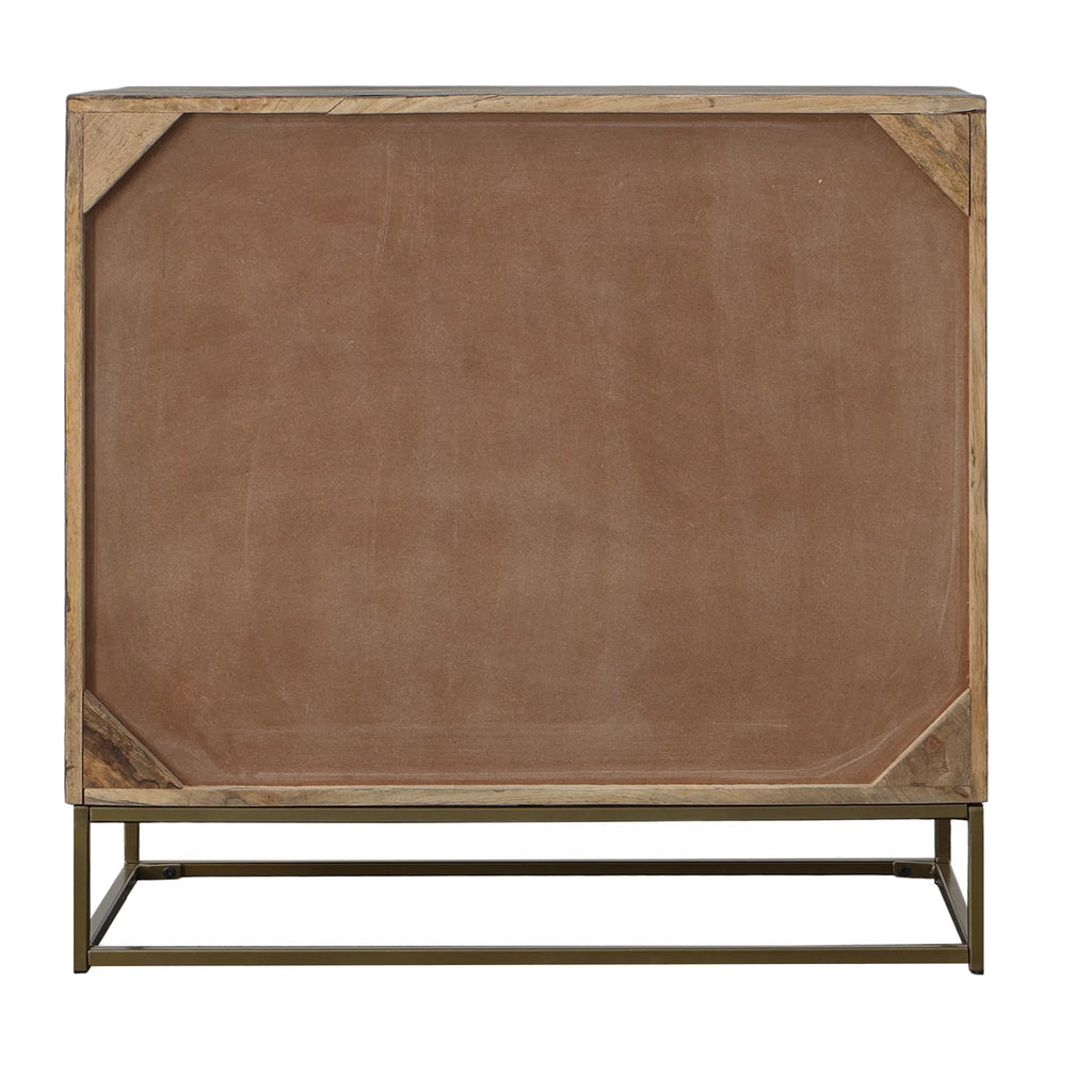32 Inch 3 Drawer Mango Wood Dresser Chest S187730