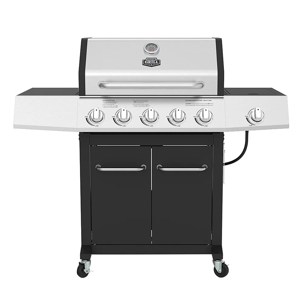 5 Burner Propane Gas Grill with Side Burner C5767