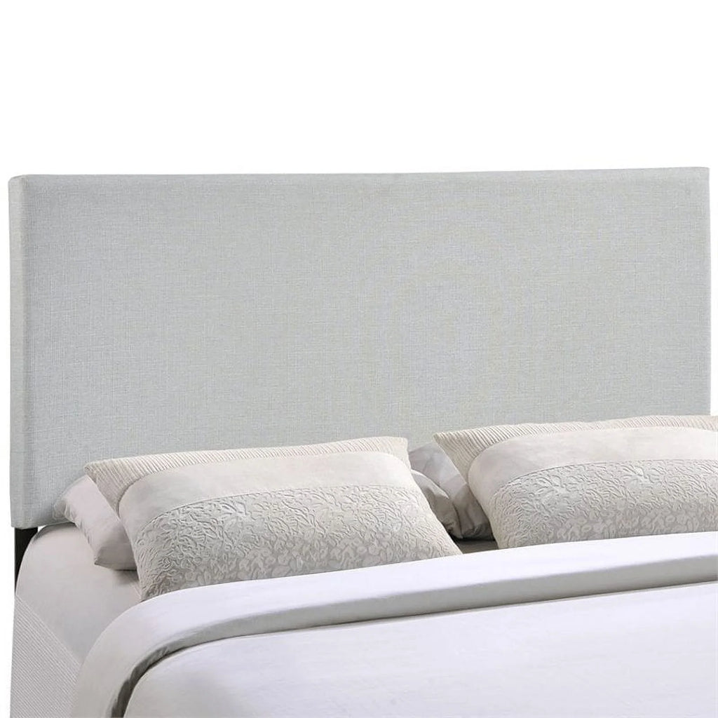 Gray Fabric Upholstered Full Panel Headboard Q335