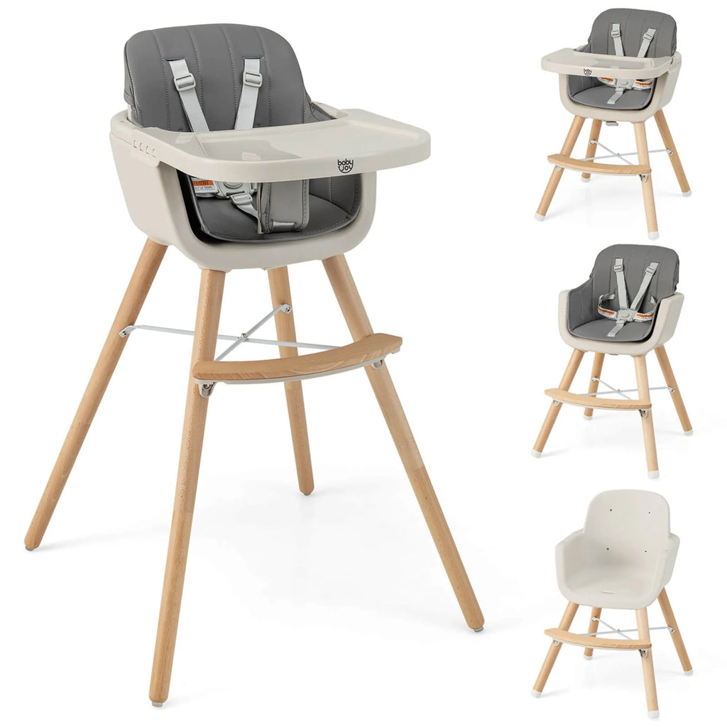 3 in 1 Convertible Wooden High Chair Beige N14940