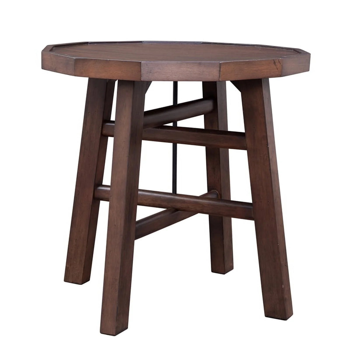 Burnt Caramel Finish Wood End Table D8157