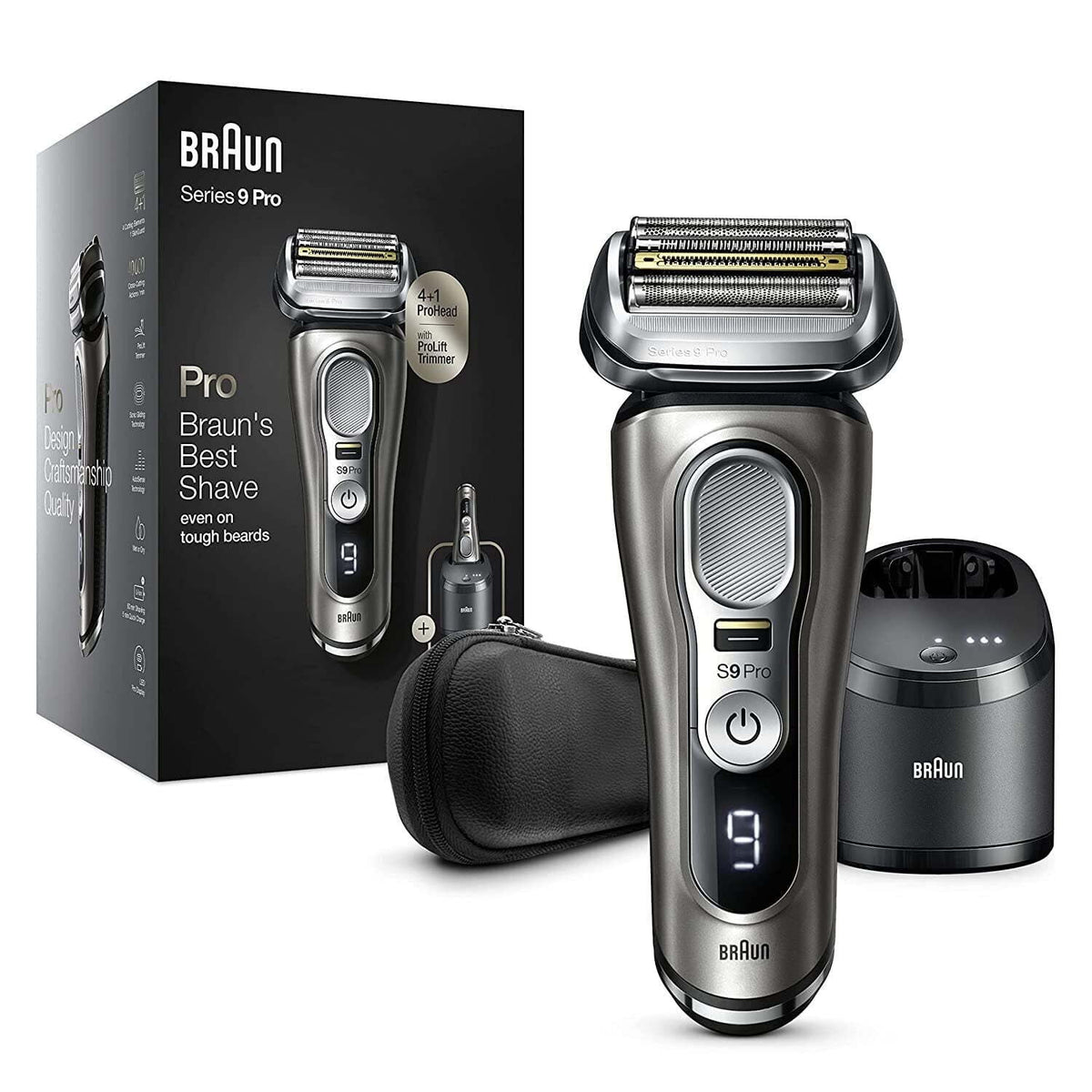 Rechargeable Wet Dry Electric Shaver with Clean Station U59194