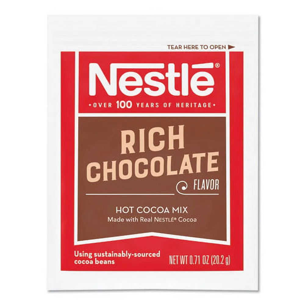 Hot Cocoa Mix, Rich Chocolate, .71oz, 50/box, Bundle of 2 Boxes E498824