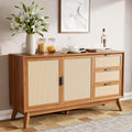 Solid Wood Sideboard with 2 Doors and 3 Drawers S76628