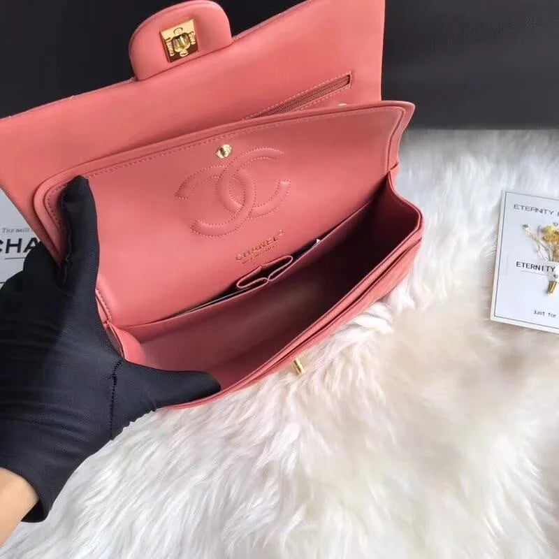 Lambskin Leather Flap Bag V41630