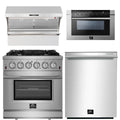 30 Inch Gas Range, Wall Mount Range Hood, Microwave Drawer, Dishwasher J794