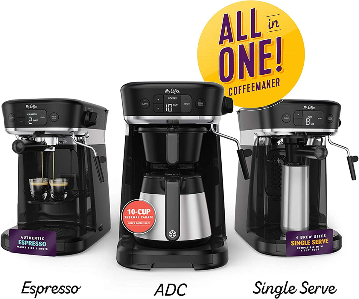10-Cup Thermal Carafe Coffee Maker and Milk Frother U344059