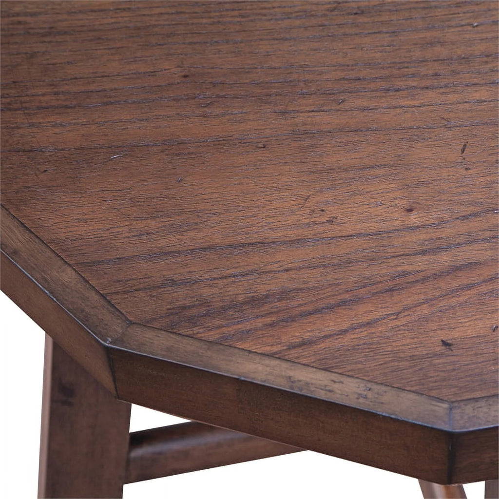 Burnt Caramel Finish Wood End Table D8157