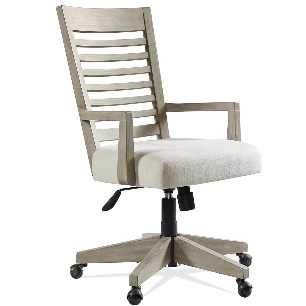 Upholstered Wood Desk Chair in Taupe Tan T79515