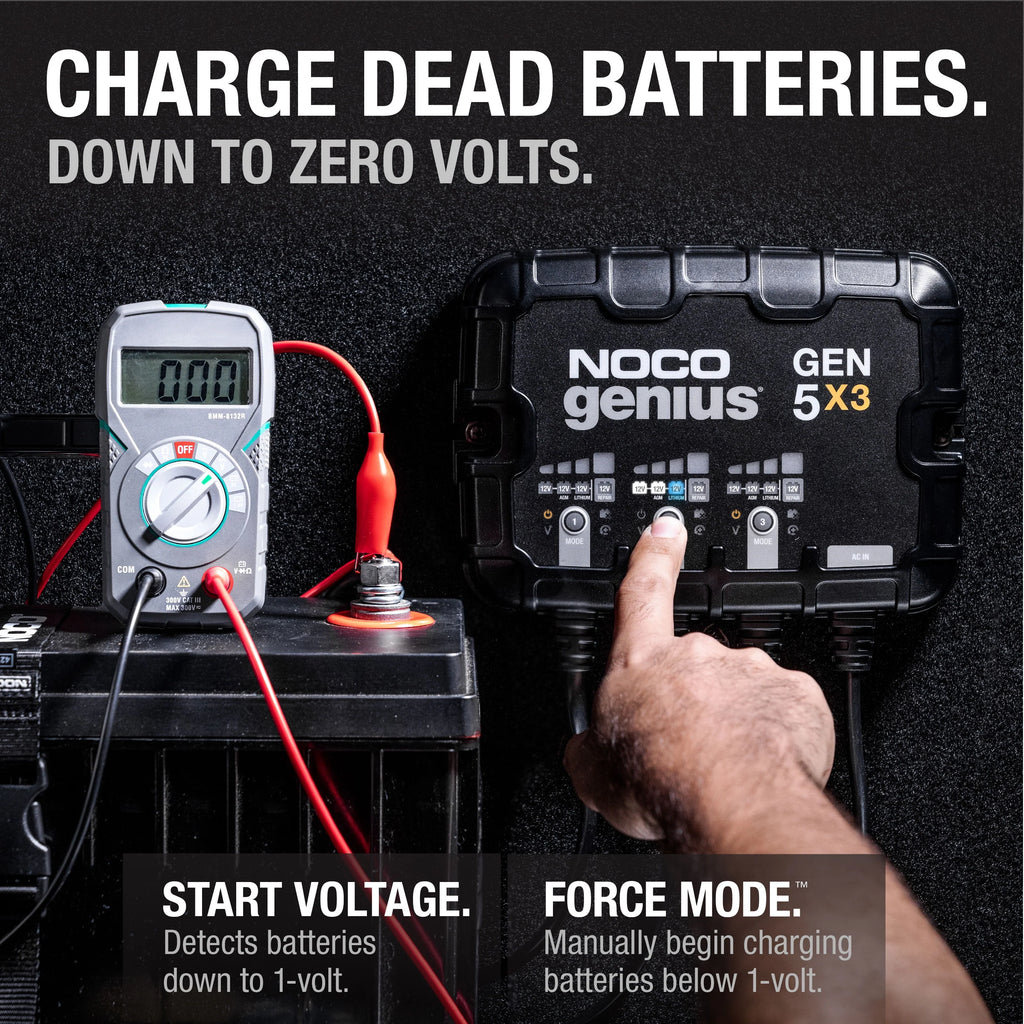 3-Bank 15A 12V Onboard Battery Charger E259948