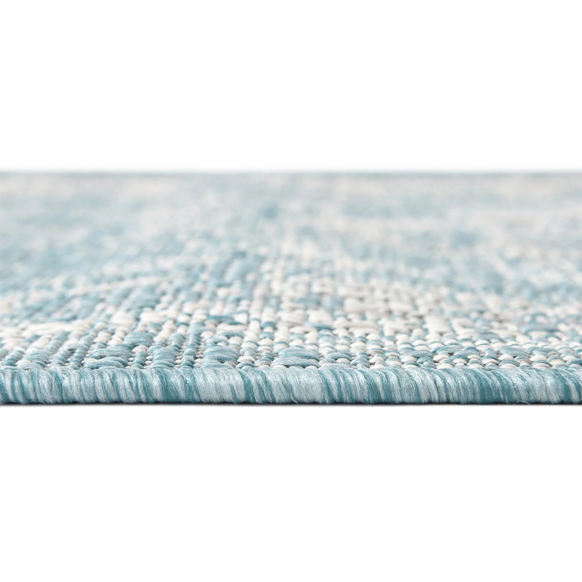 Aqua Ivory Round Medallion Traditional Rug C619717