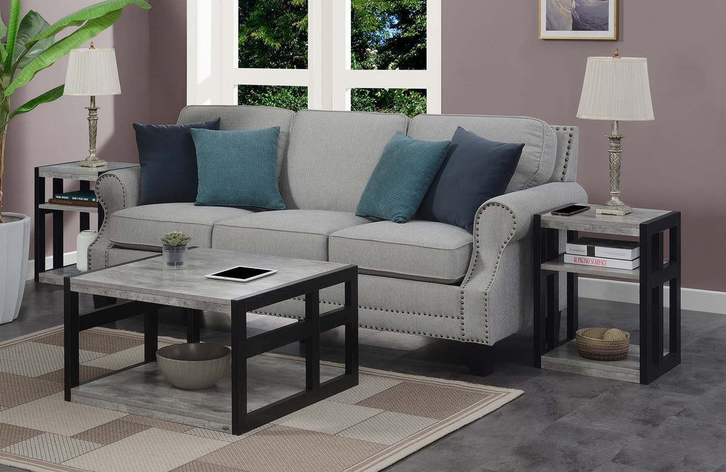 Square Coffee Table with Shelf U646832