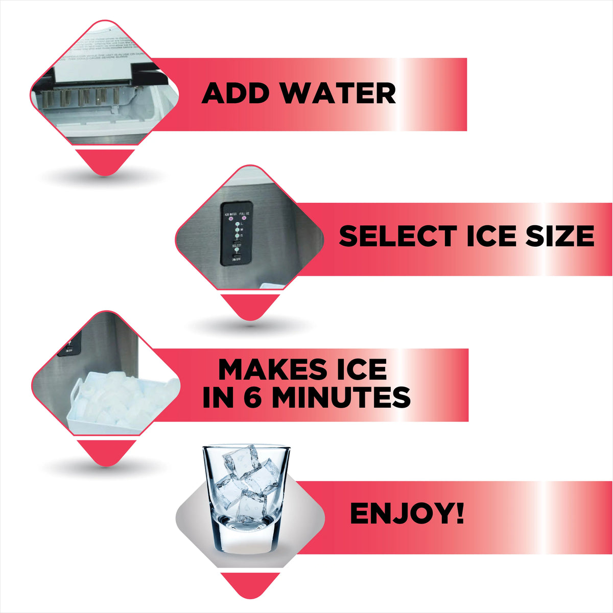 Heavy Duty Stainless Steel Ice Maker E7973
