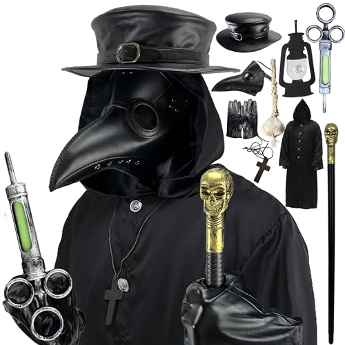 Plague Doctor Bird Mask and Hat Combo Set Q332