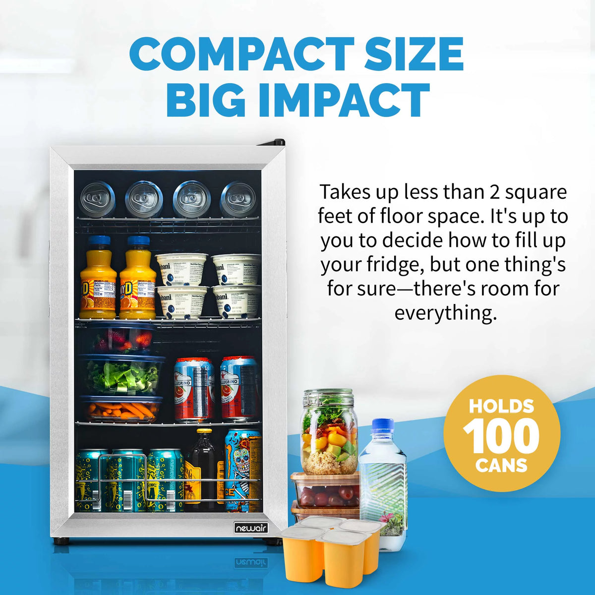 100 Can Stainless Steel Beverage Refrigerator K4264
