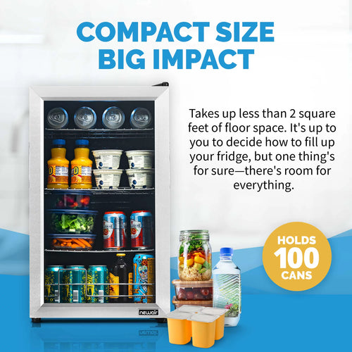 100 Can Stainless Steel Beverage Refrigerator K4264