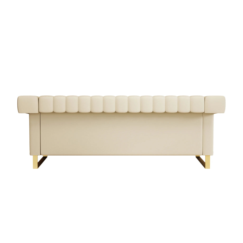 3 Seater Faux Leather Sofa with Removable Cushions R98010