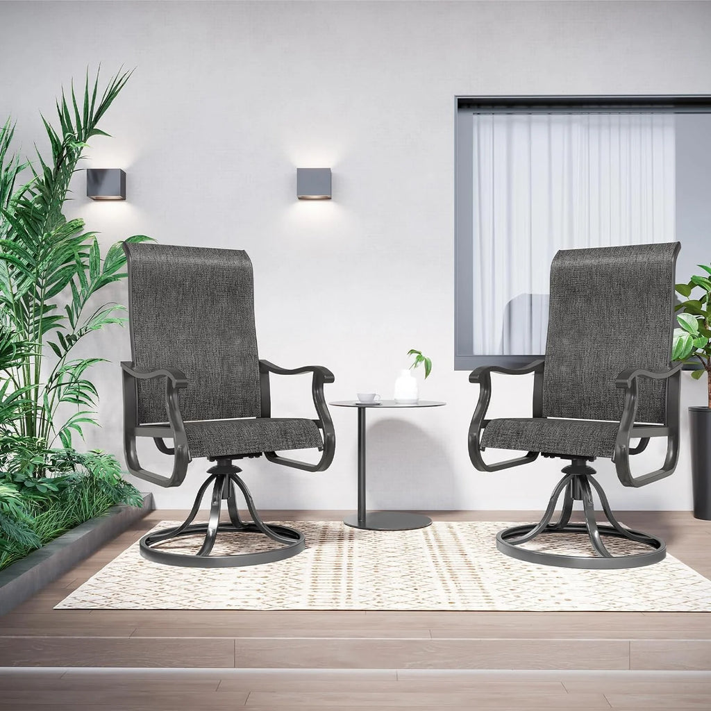 Set of 2 Swivel Outdoor Dining Chairs S331952