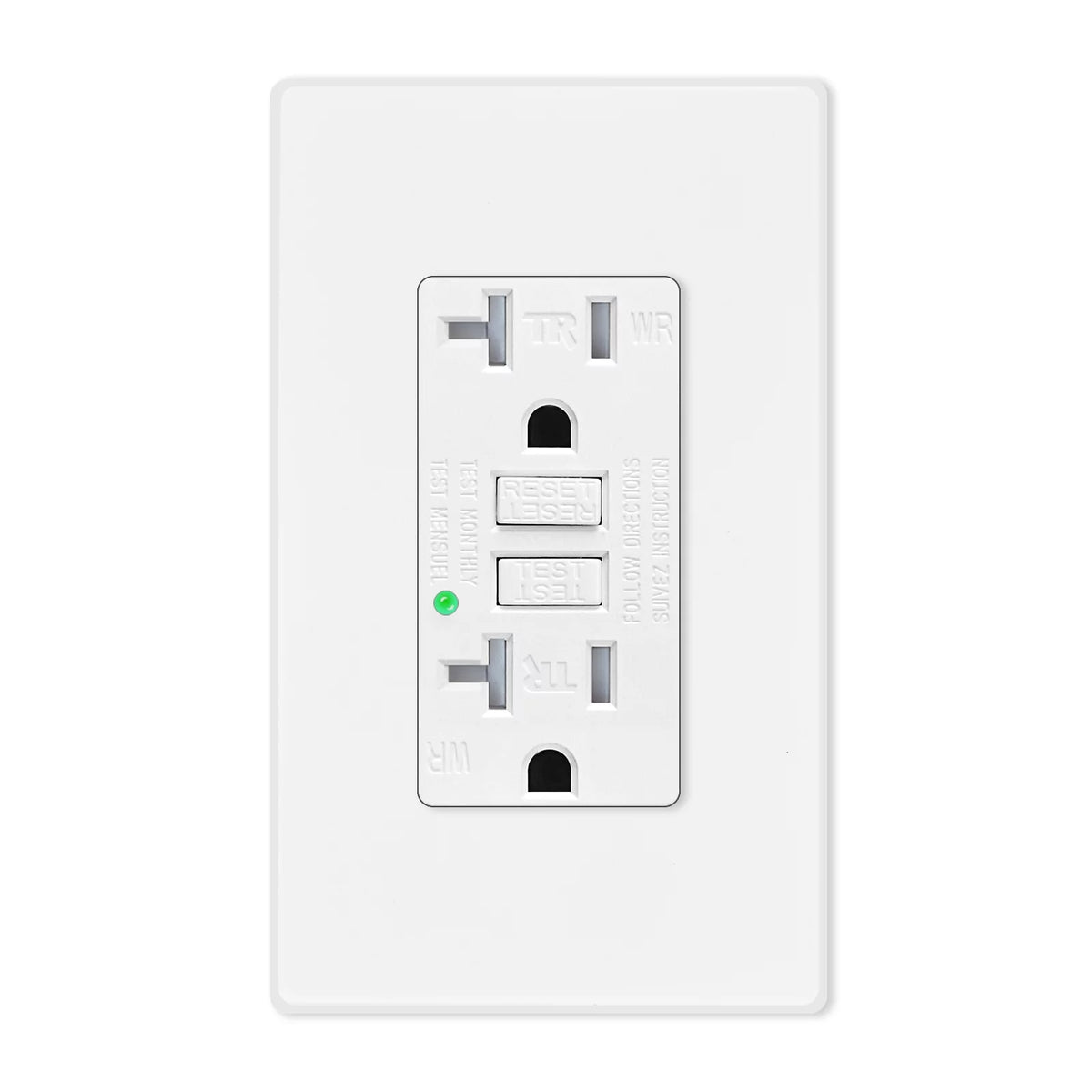 20 Amp GFCI Outlet, 5PK Tamper Resistant Weather Resistant with LED Indicator, White X5811