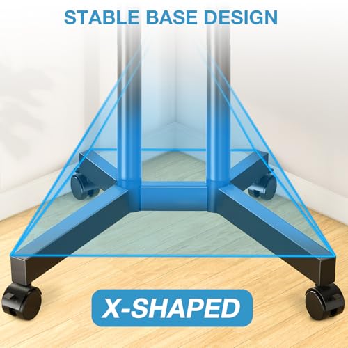 Height Adjustable Rolling TV Stand for 32-75 inch TVs M2755