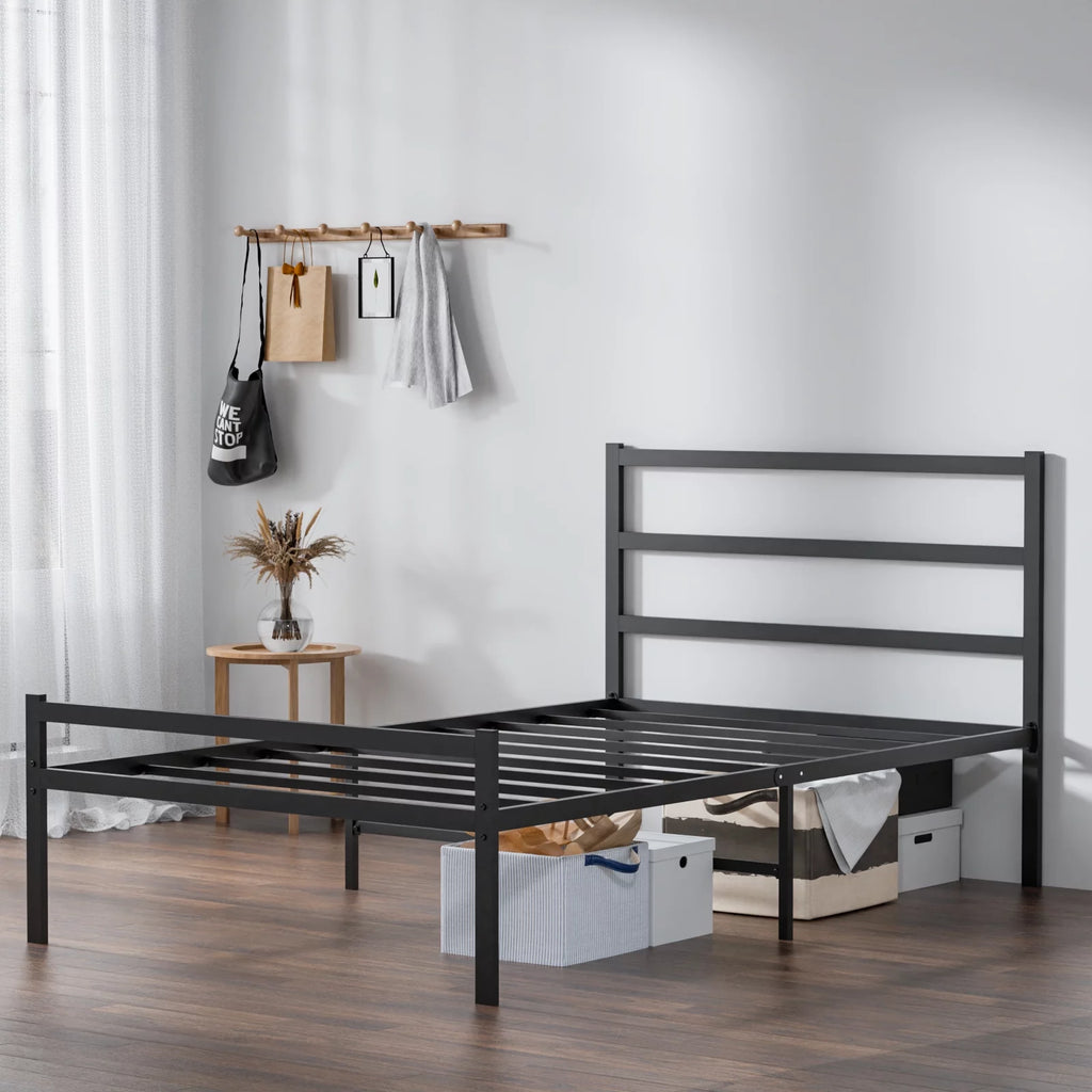 Full Size Metal Platform Bed Frame with Headboard H3450