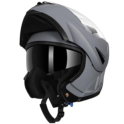Modular Motorcycle Helmet with Dual Visor Full Face Flip Up T615802