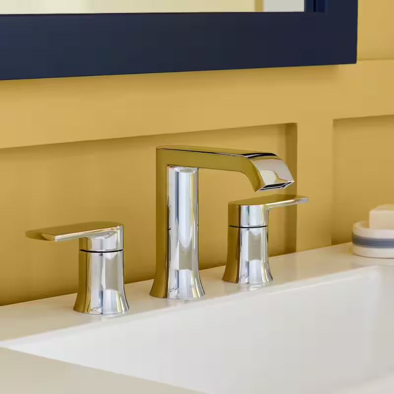 8 in. Widespread Double Handle Bathroom Faucet in Chrome M987363