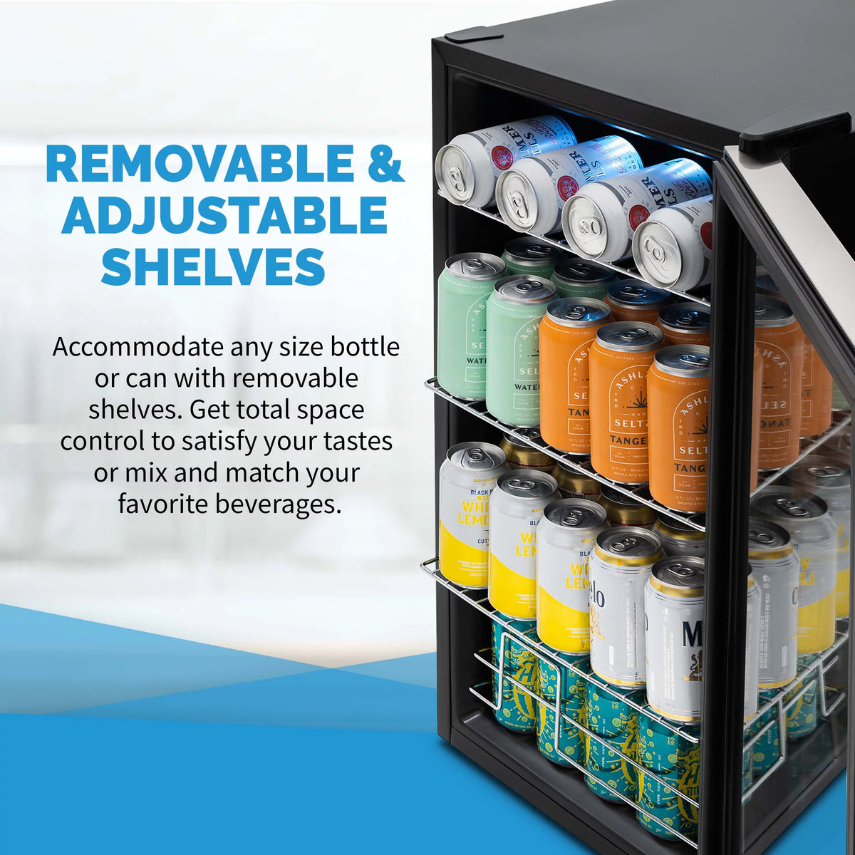 100 Can Stainless Steel Beverage Refrigerator K4264