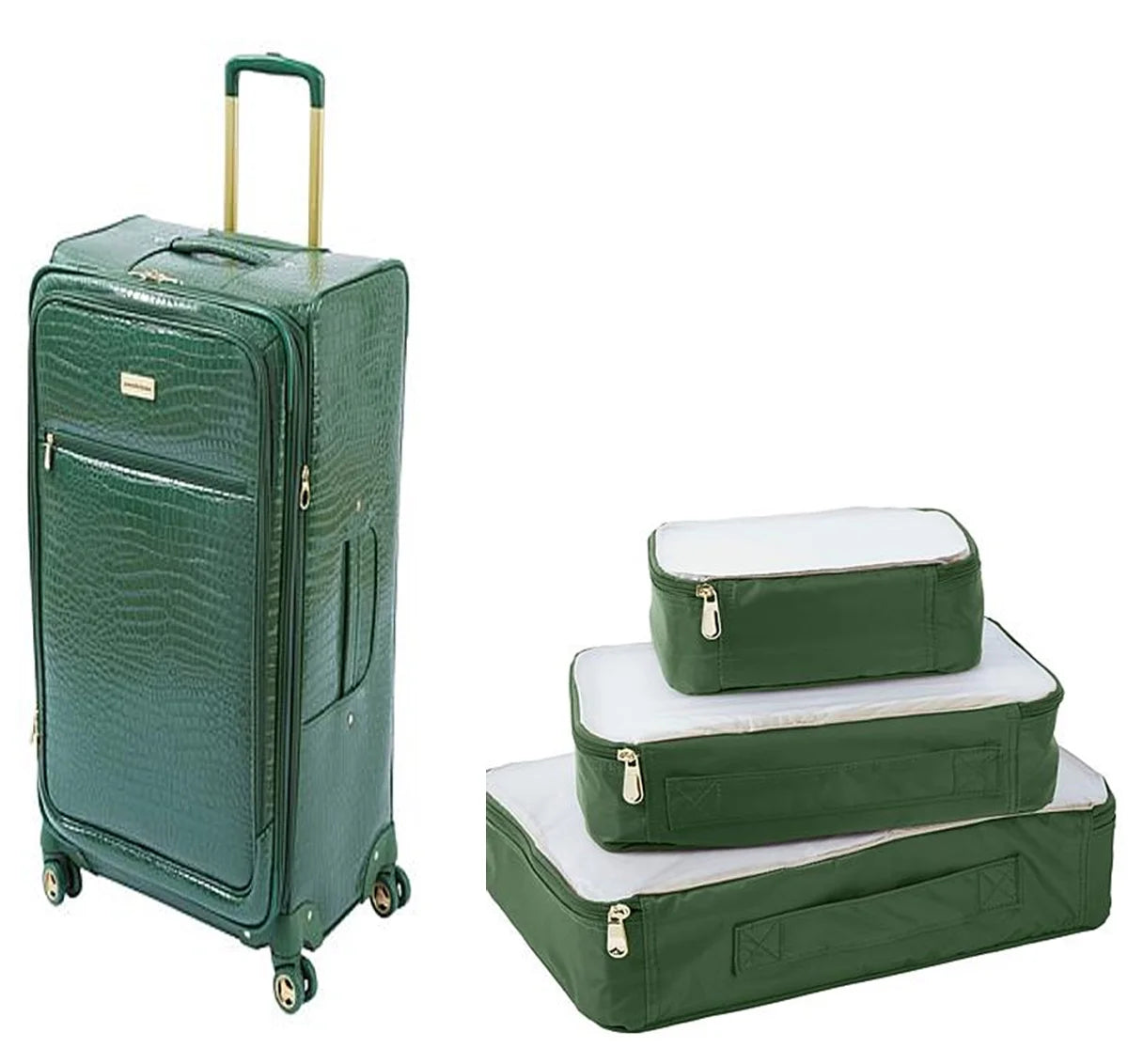 Embossed Croco Wheeled Upright Suitcase U84717