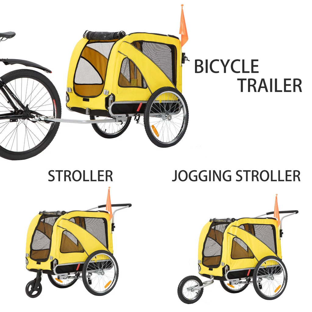 Red 3-in-1 Dog Bicycle Trailer and Stroller G305999