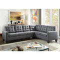 2 Piece Gray Linen Sectional Sofa L778