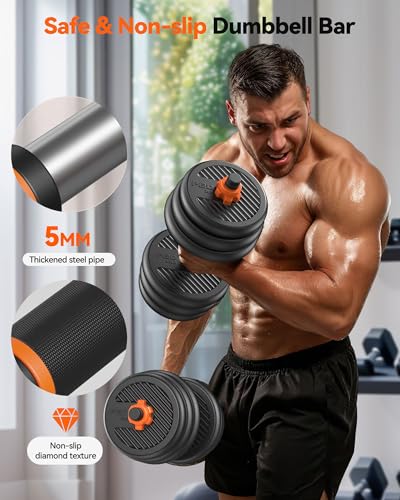 Adjustable Dumbbells Free Weight Set with Connector T524