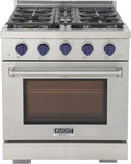 30 4.2 cu. ft. Natural Gas Range in Stainless Steel with Blue Accents C609