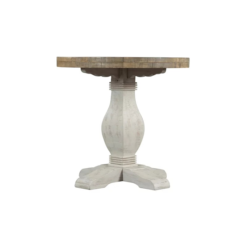White 2-Piece Solid Wood Coffee Table & End Table Set Y6916