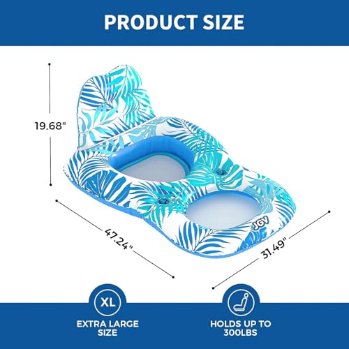 Inflatable Pool Float Chair with Drink Holder K914