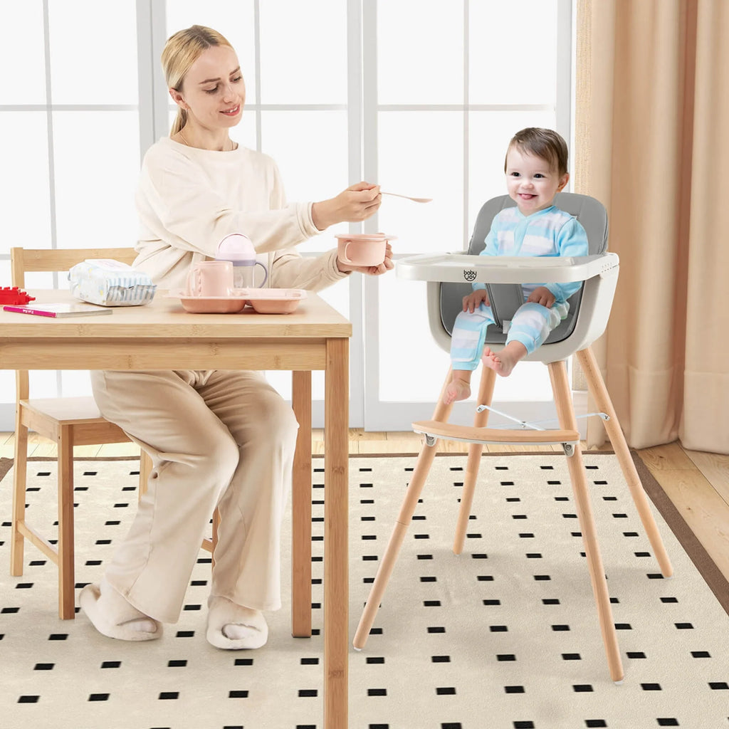 3 in 1 Convertible Wooden High Chair Beige N14940
