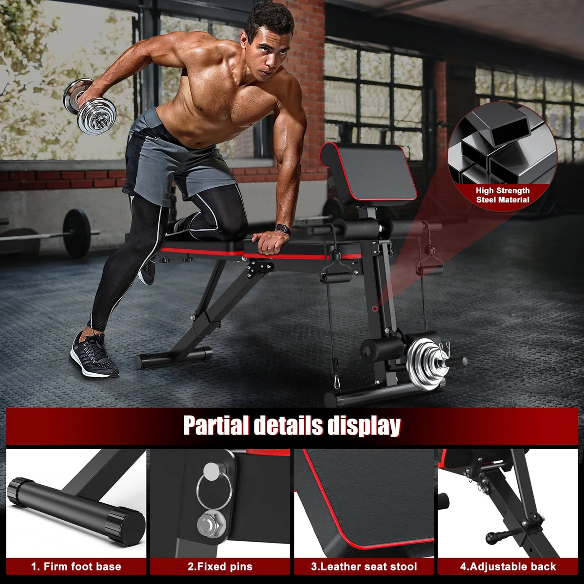 Adjustable Foldable Weight Bench H8382