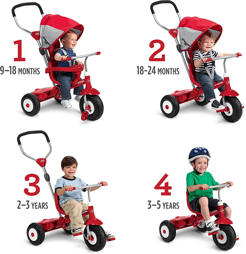 All-Terrain 4-in-1 Trike Air Tires Red V79216