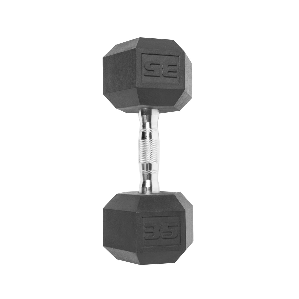 15lb Coated Rubber Hex Dumbbell Pair B397