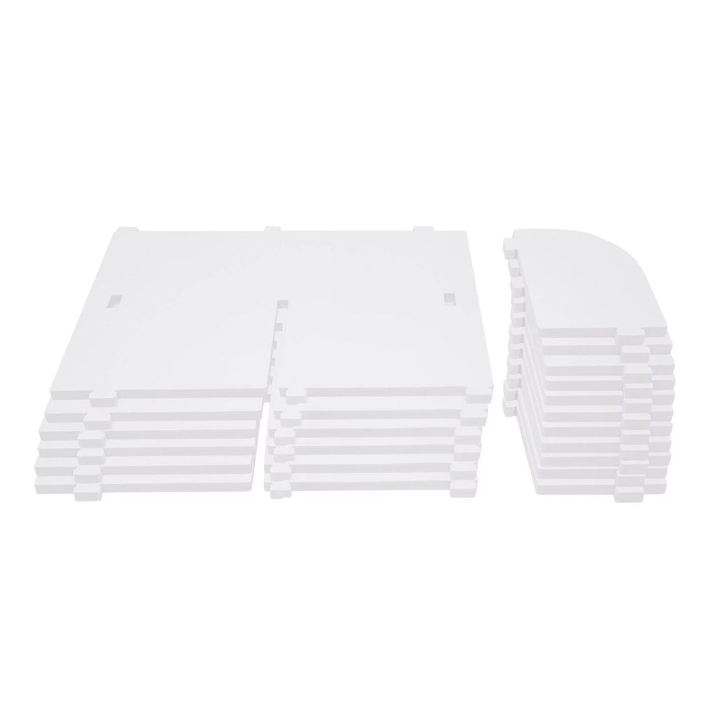 3 Tiers 360° Rotating Stackable Shelves Organizer White H38713
