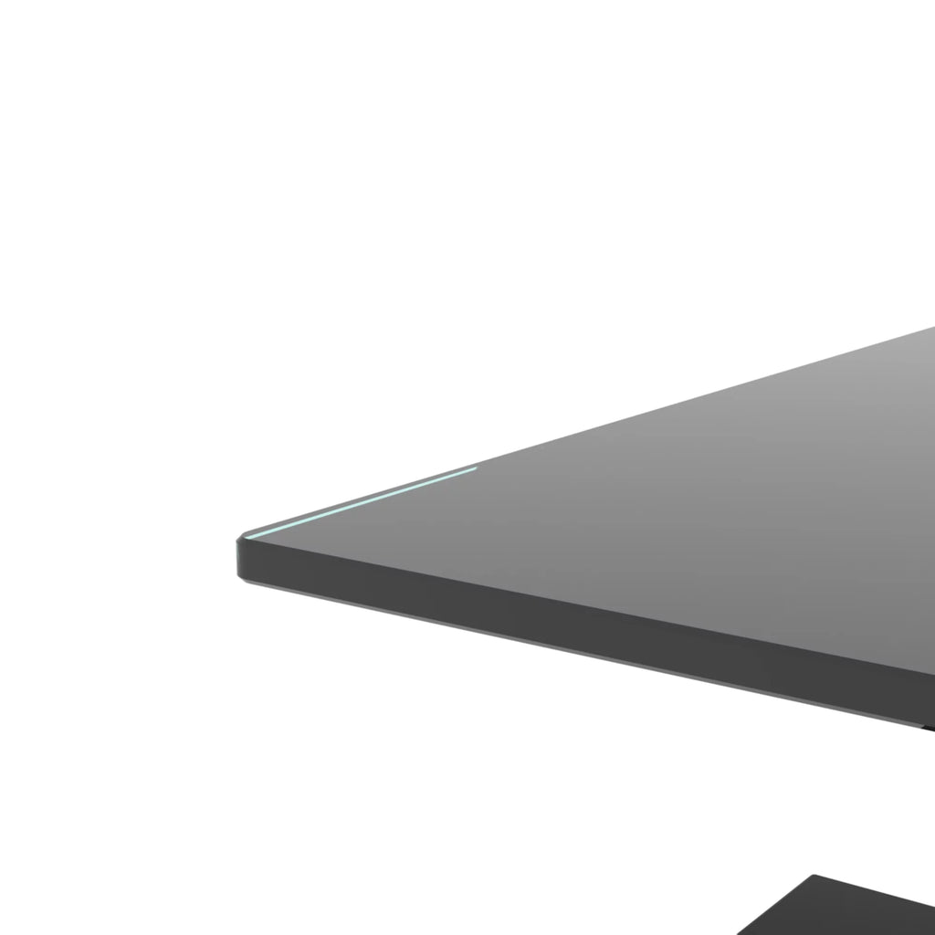 Black 2 Layer Glass End Table K4526