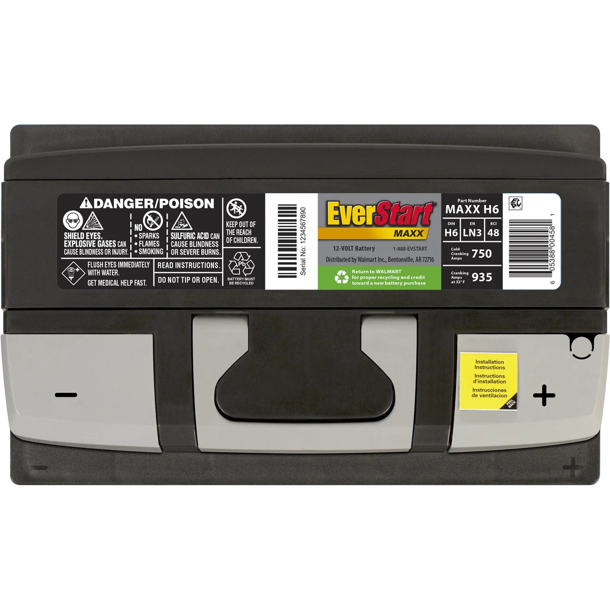 Lead Acid Automotive Battery Group Size H6 12 Volt 750 CCA X691687