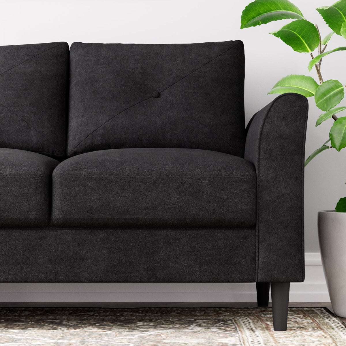 Black Sofa Couch E730