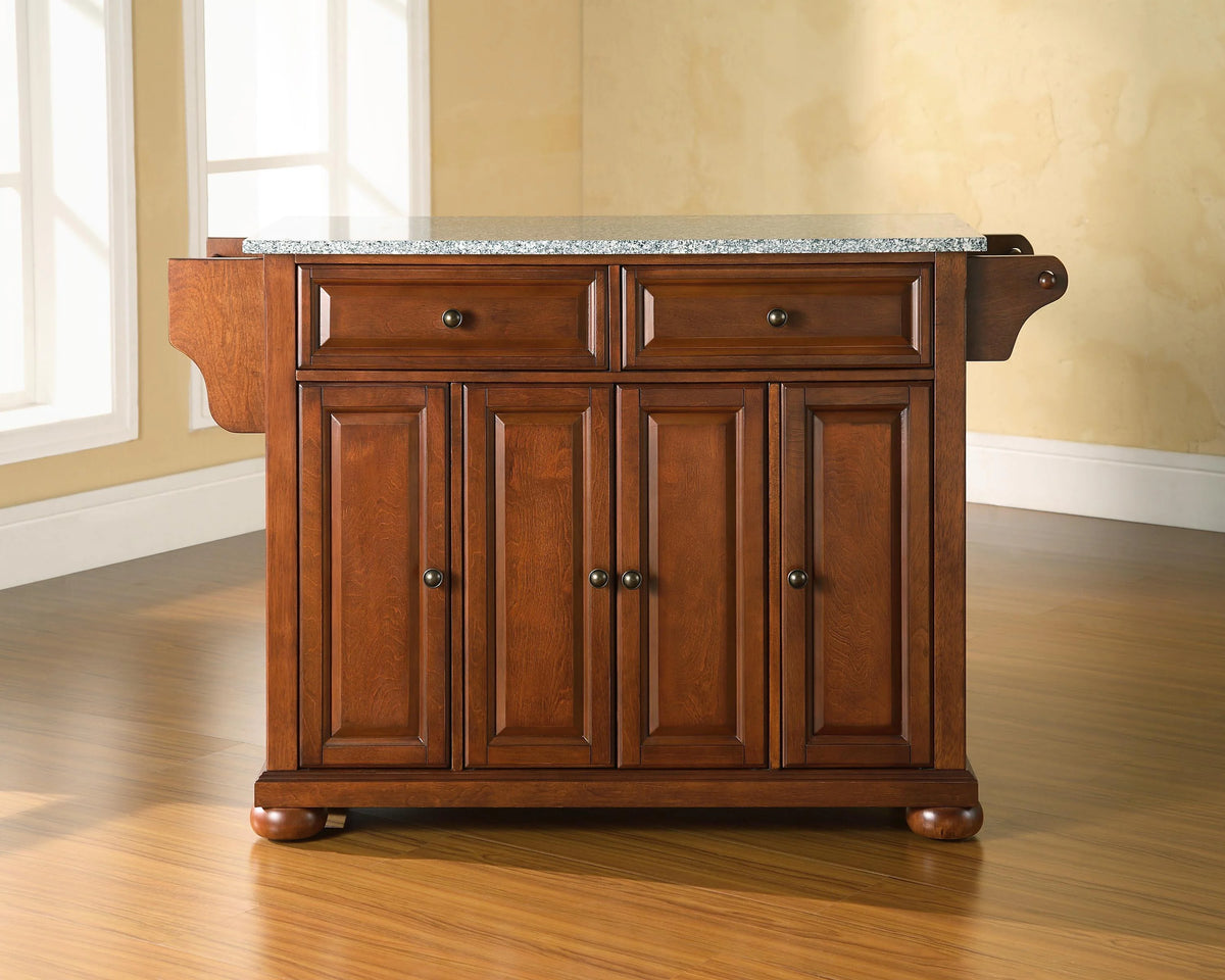 Cherry Gray Wood Kitchen Island X705