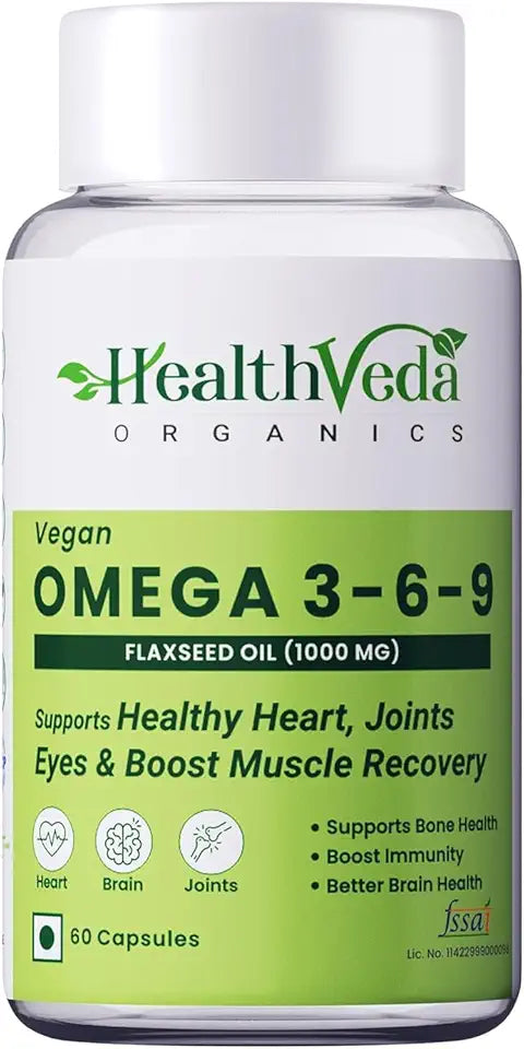 Flaxseed Oil 1000mg 60 Veg Soft Gel Capsules T371630