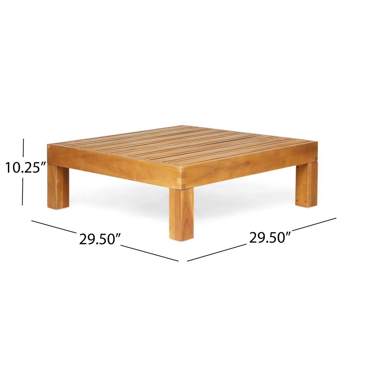 9 Piece Acacia Wood U-Shaped Sectional Sofa Set with Coffee Table and Cushions R213486