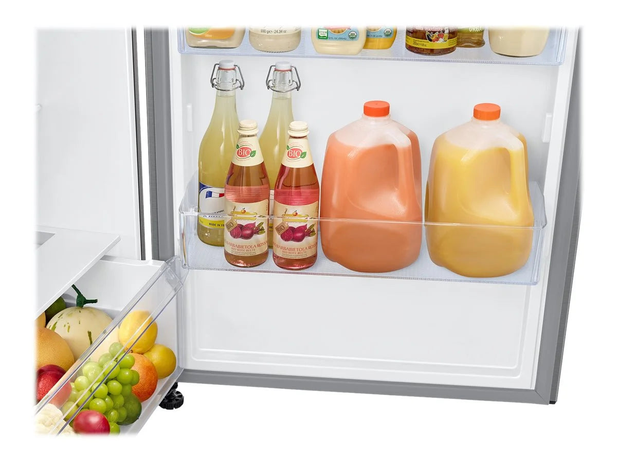 Top Freezer Freestanding Refrigerator Black Stainless Steel Z473020