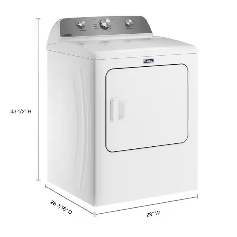 7.0 cu. ft. Vented Gas Dryer in White M57579