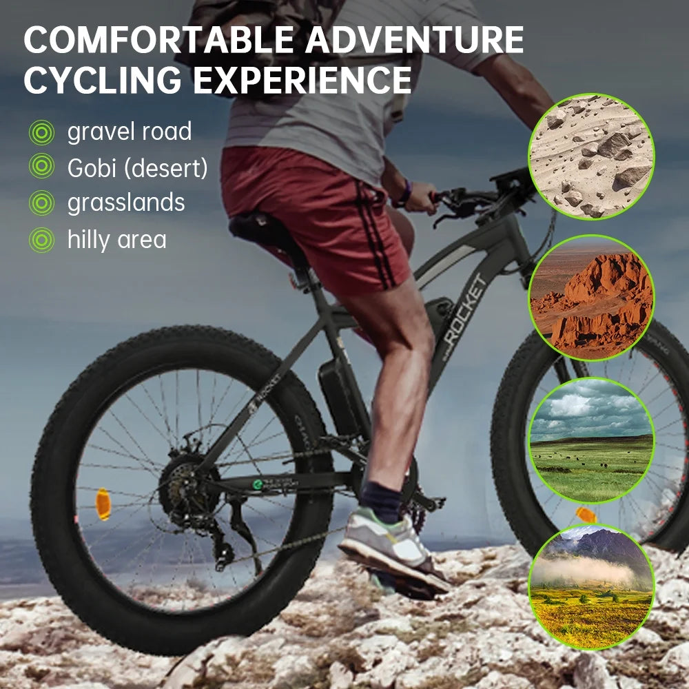 26 Inch Fat Tire Electric Bicycle 500 W Motor S459004